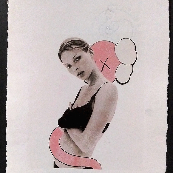 Kate Moss, KAWS, AP. Print By Fairchild Paris
